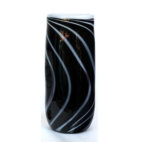 Click to view detail for DB-1021 Vase - Black and White Cane $165